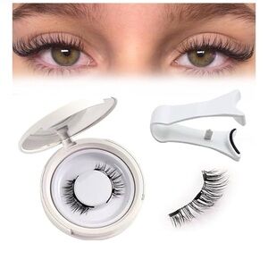 Natural Black False Eyelashes with Applicator
